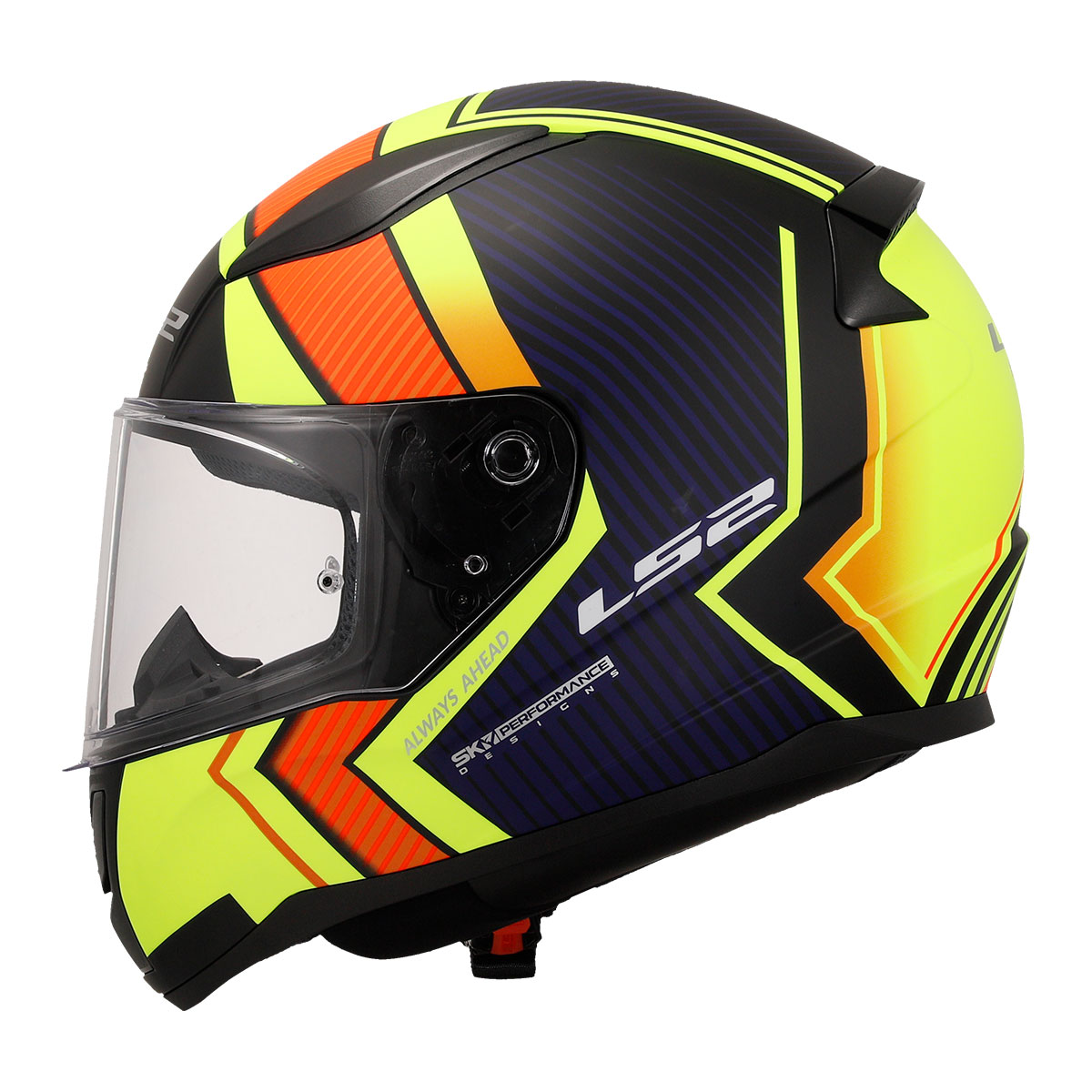 LS2 RAPID 2 EXTRA KAPALI KASK MAT NEON SARI NAVY MAVİ